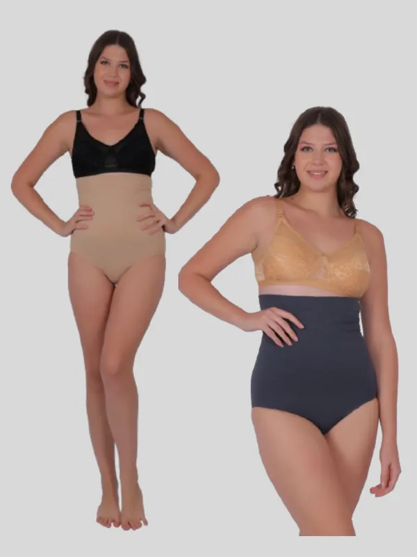 Pack_of_2:_PIA_Trends_High_Waist_Shaping_Briefs_(Beige_&_Grey)