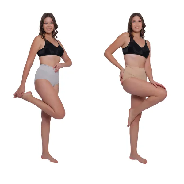 Pack_of_2:_Women's_PIA_Shaping_Tummy_Tucker_Boxer_Brief_Shorts,_Grey__&_Beige
