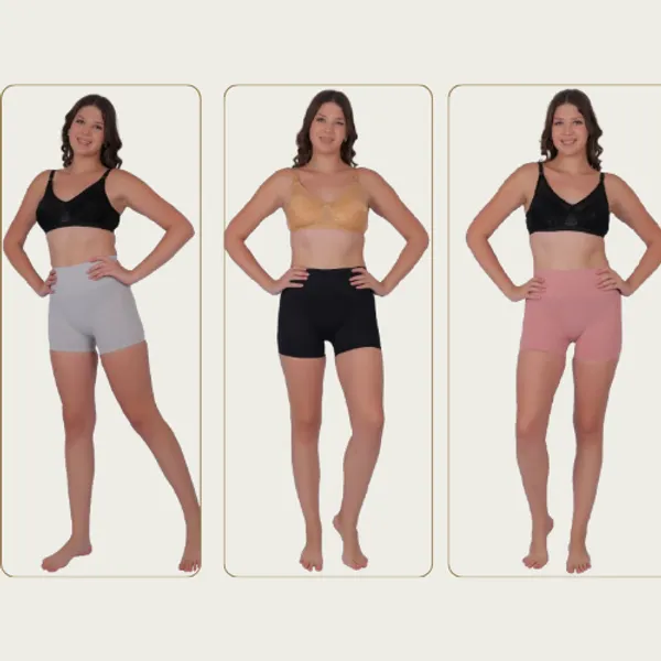 PIA_3-Pack:_Women's_Shaping_Boxers_(Peach,Grey,_Black)