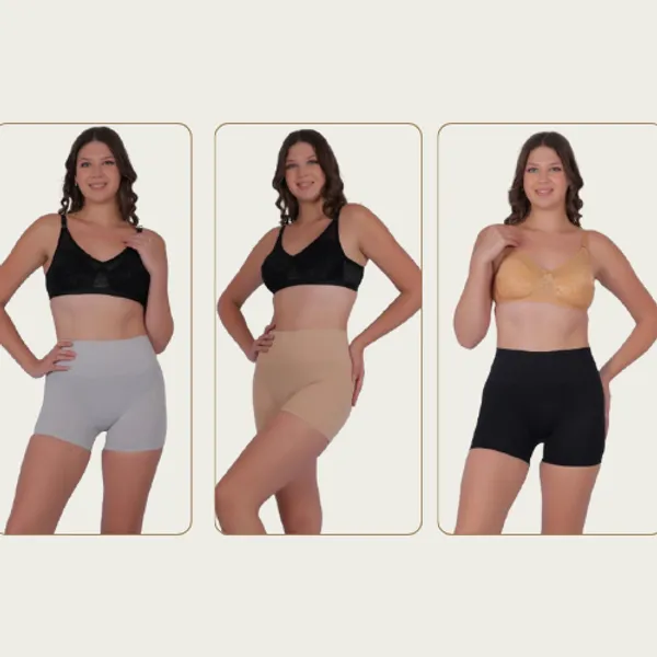 PIA_3-Pack:_Women's_Shaping_Boxers_(_Beige,_Black,Grey)