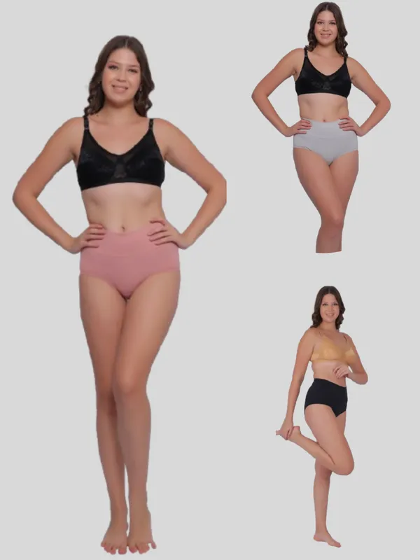 PIA_3-Pack:_Women's_Shaping_Tummy_Tucker_Boxer_Brief_s_(Grey,Peach,_Black)