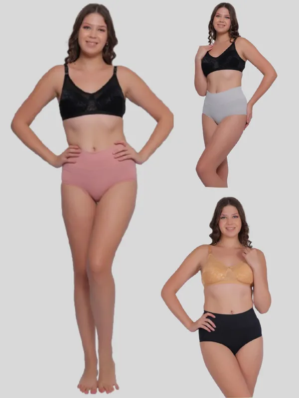 PIA_3-Pack:_Women's_Shaping_Tummy_Tucker_Boxer_Brief_s_(_Beige,_Black,Grey)