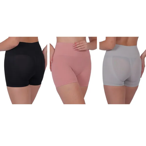 PIA_3-Pack:_Women's_Shaping_Boxers_(Grey,Peach,_Black)