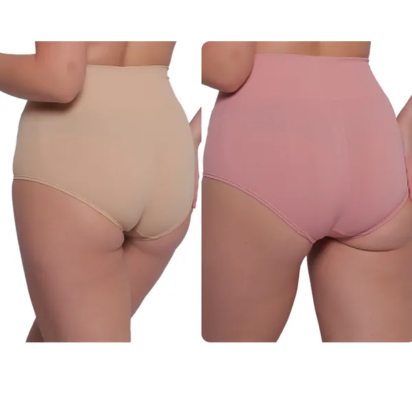Pack_of_2:_Women's_PIA_Shaping_Tummy_Tucker_Boxer_Brief_Shorts,_Peach_&_Beige