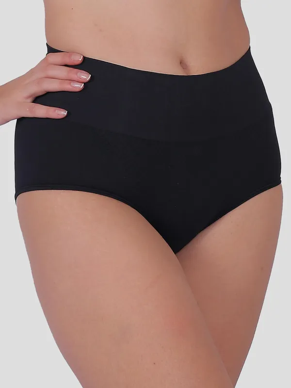 Pack_of_2:_Women's_PIA_Shaping_Tummy_Tucker_Boxer_Brief_Shorts,_Beige_&_Black