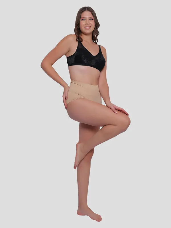 Pack_of_2:_Women's_PIA_Shaping_Tummy_Tucker_Boxer_Brief_Shorts,_Beige_&_Black