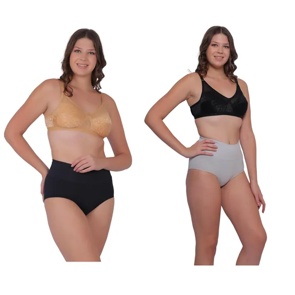 Pack_of_2:_Women's_PIA_Shaping_Tummy_Tucker_Boxer_Brief_Shorts,_Black_&_Grey