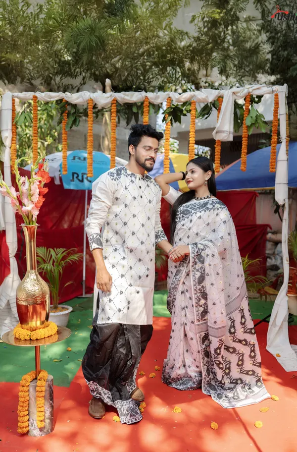 Black_&_white_dhakai_couple_set