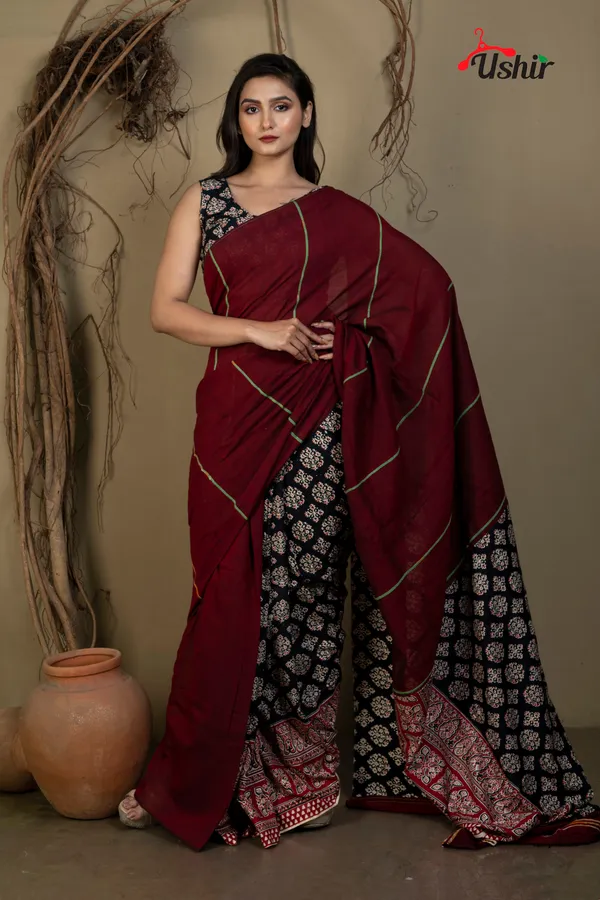 Brownee_Cotton_Printed_Saree