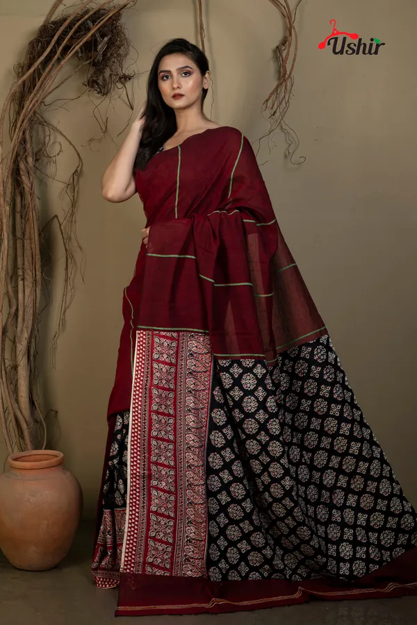 Brownee_Cotton_Printed_Saree