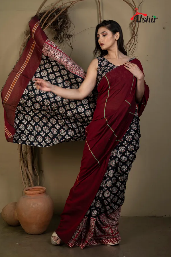 Brownee_Cotton_Printed_Saree