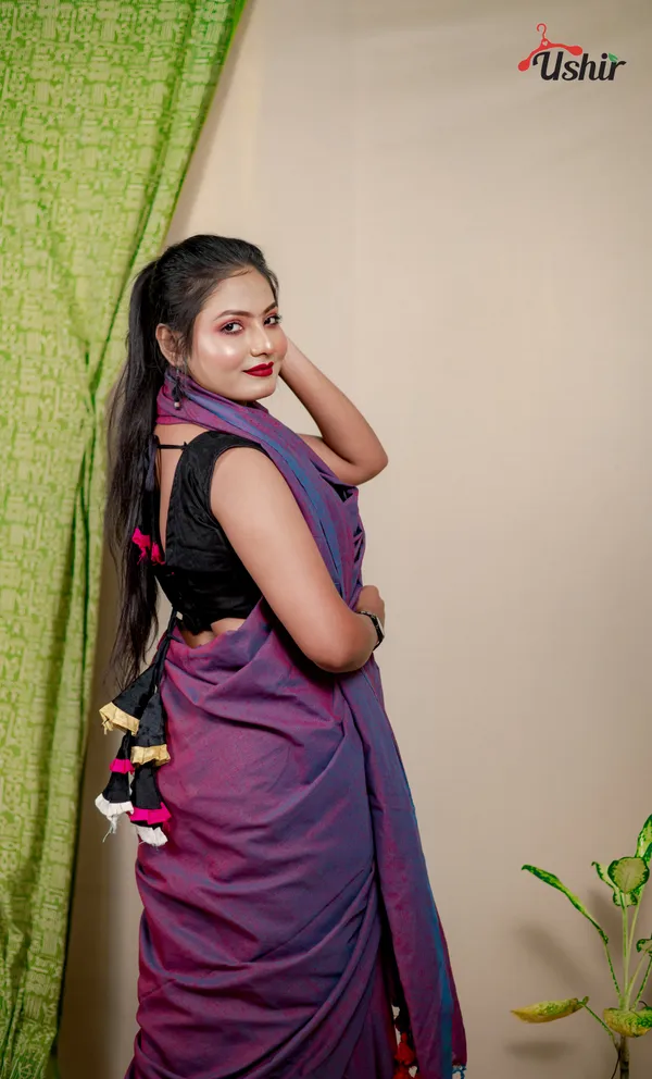 Dualtone_Solid_Plain_Cotton_Handloom_One_Saree
