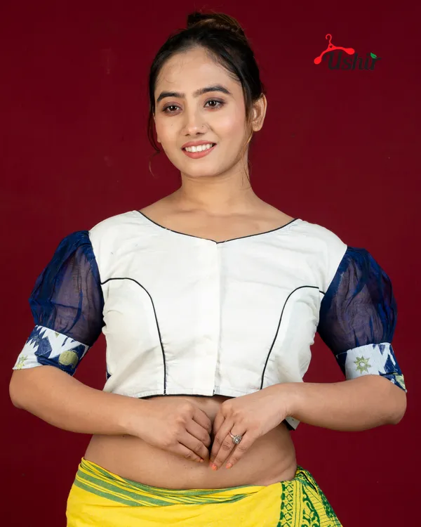 Combo_Of_Designer_jamdani_Blouse_(Pink_&_Beige)