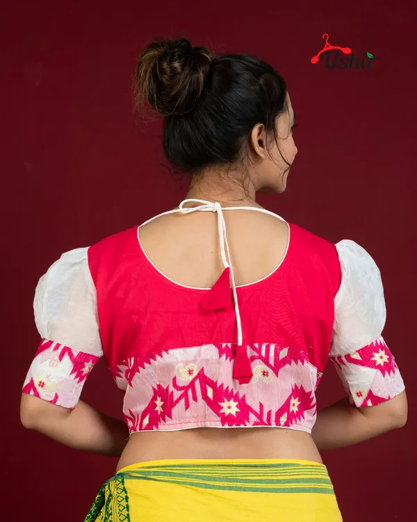 Desinger_jamdani_blouse_Pink