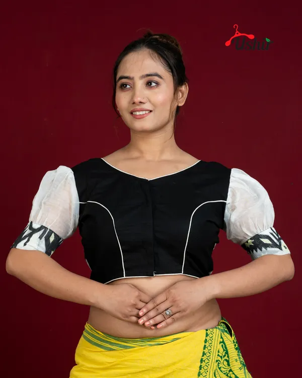 Desinger_jamdani_blouse_black