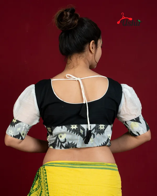 Desinger_jamdani_blouse_black