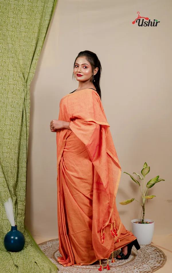 Komola_Solid_Plain_Cotton_Handloom_Saree