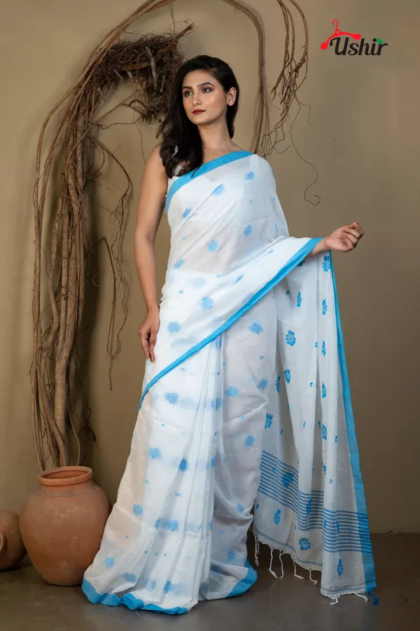 Miliky_Cotton_A-Line_Handloom_Jhilmil_Saree