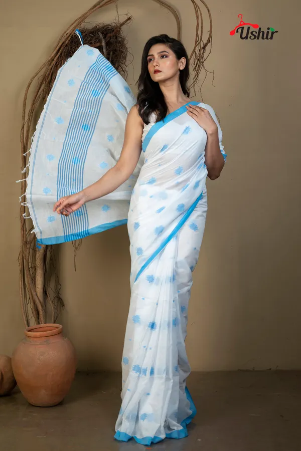 Miliky_Cotton_A-Line_Handloom_Jhilmil_Saree
