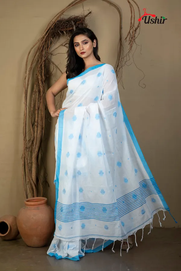 Miliky_Cotton_A-Line_Handloom_Jhilmil_Saree