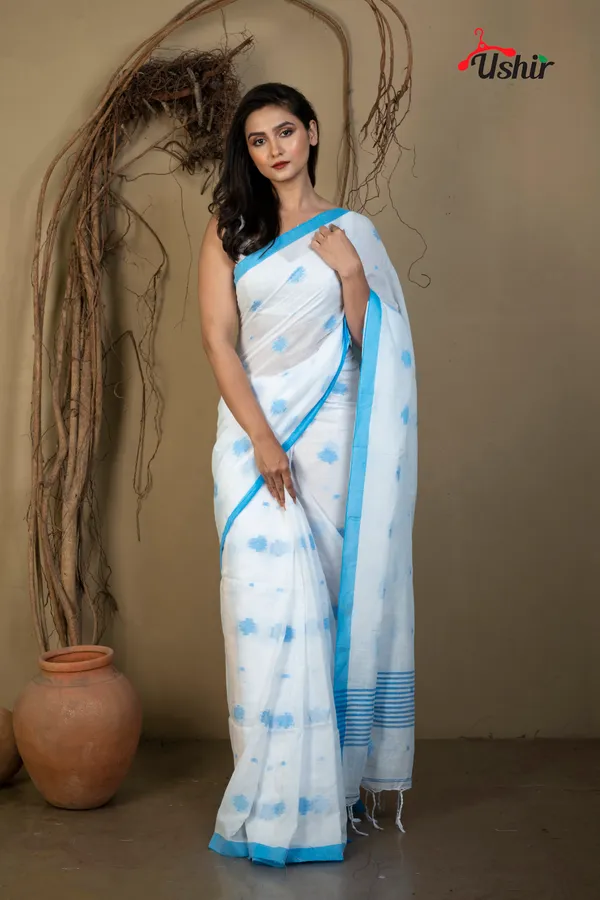 Miliky_Cotton_A-Line_Handloom_Jhilmil_Saree