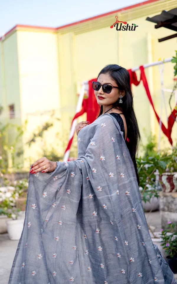 Solider_Embroidery_Cotton_Saree