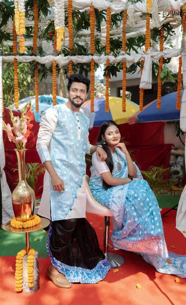 Sky_blue_dhakai_couple_set