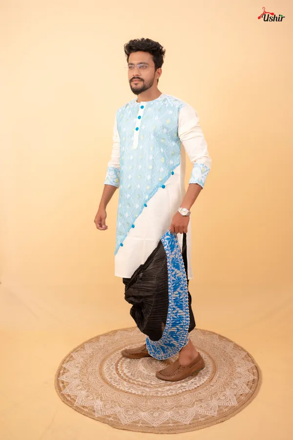 Sky_blue_dhakai_couple_set