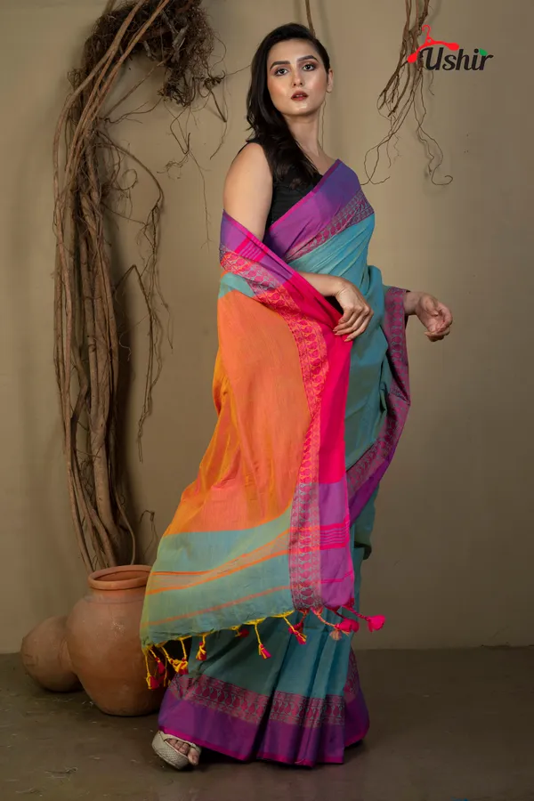 TURQUOISE_Dual_mahapar_handllom_saree