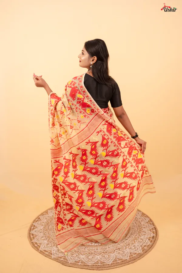 Tussar_Saree_And_Kurta_With_Dhoti_Combo_Set