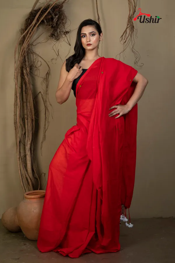Red_Velvet_Sequence_Cotton_Saree