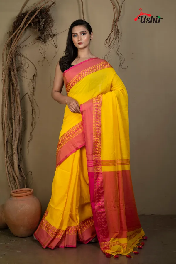 Yellow_pink_Dual_mahapar_handllom_saree