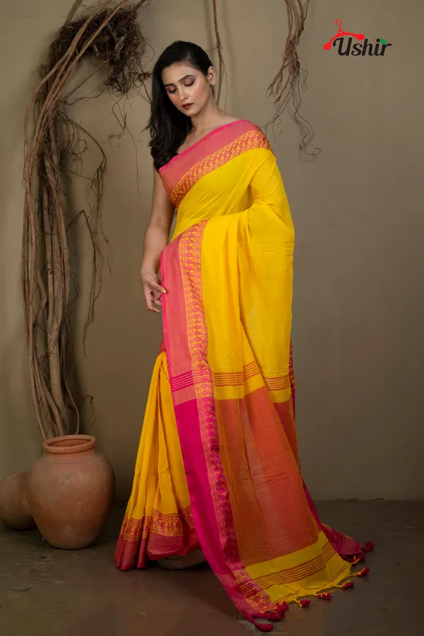 Yellow_pink_Dual_mahapar_handllom_saree