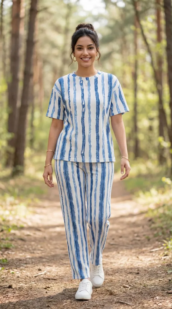Blue_Digital_Printed_Corset_Top_|_Polyester_Lycra_Knitted_|_Round_Neck_Half_Sleeve_