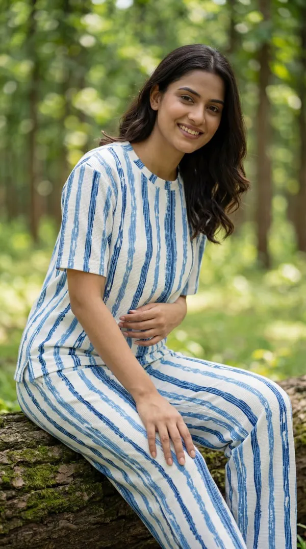 Blue_Digital_Printed_Corset_Top_|_Polyester_Lycra_Knitted_|_Round_Neck_Half_Sleeve_