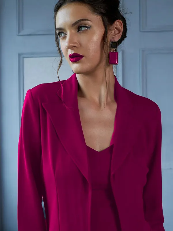 Pink_Elegant_Co-ord_Set_With_Blazer_For_Women