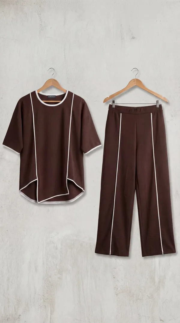 Coffee_Trendy_Co-Ord_Sets_|_Round_Neck_Half_Sleeve_Lycra_Knitted_|_Multi-Color_|_Office_&_Festive_Wear