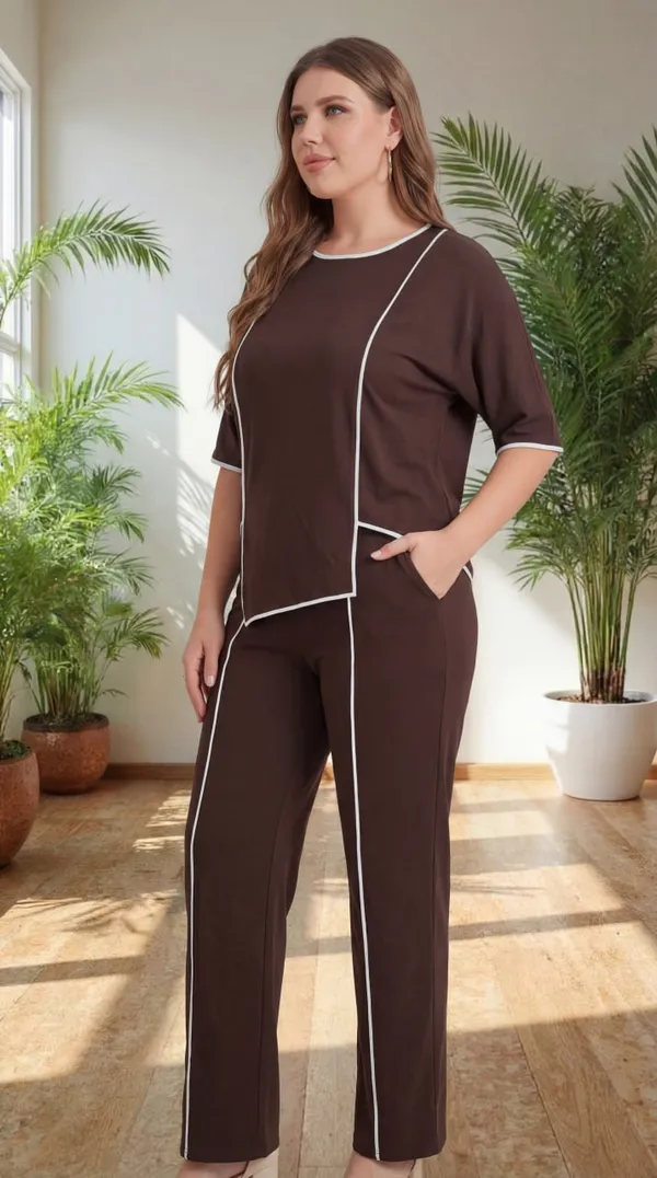 Coffee_Trendy_Co-Ord_Sets_|_Round_Neck_Half_Sleeve_Lycra_Knitted_|_Multi-Color_|_Office_&_Festive_Wear