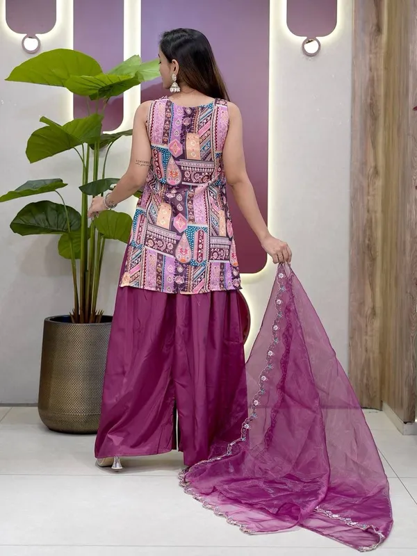 Elegant_Embroidered_Kurta_Palazzo_Set_|_Modal_Satin_Kurti_|_Organza_Dupatta_|_Festive_&_Office_Wear