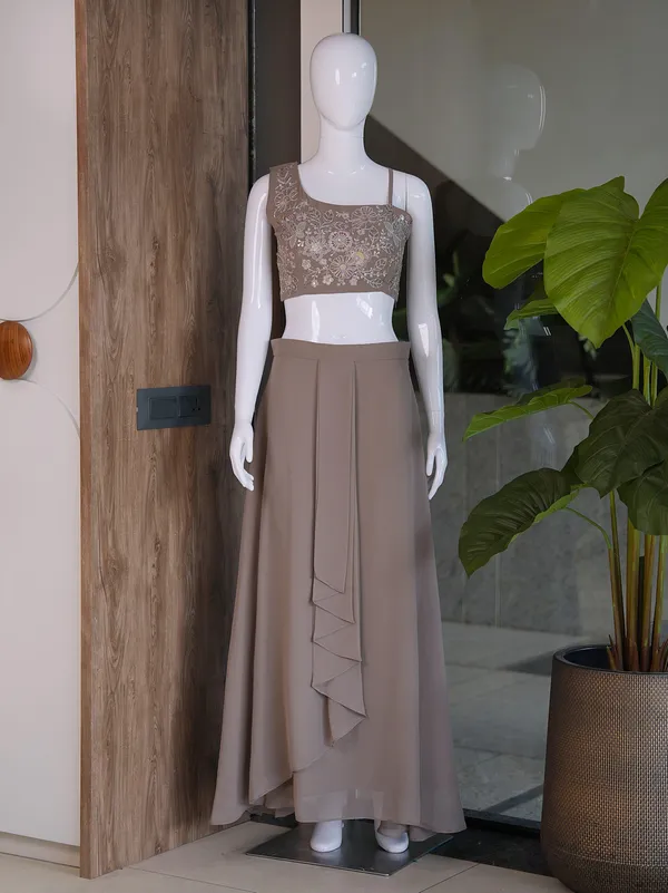 Grey_Premium_Kurta_Palazzo_Set_|_Fox_Georgette_|_Embroidered_&_Sequined_|_Festive_Party_Wear
