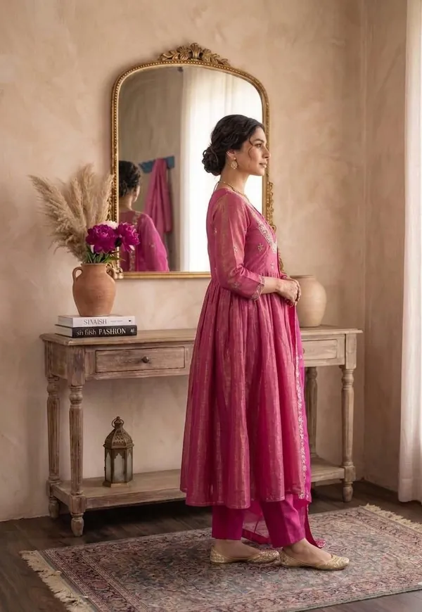 Pink_Designer_Party_Wear_Kurta_Pants_Set_with_Dupatta_|_Fendi_Satin_|_Embroidered_|