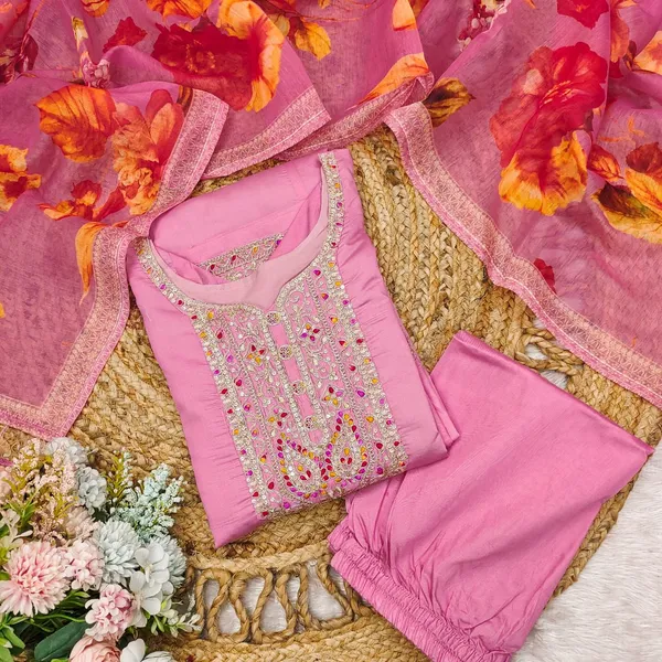 Pink_Roman_Silk_Kurta_Set_with_Embroidery