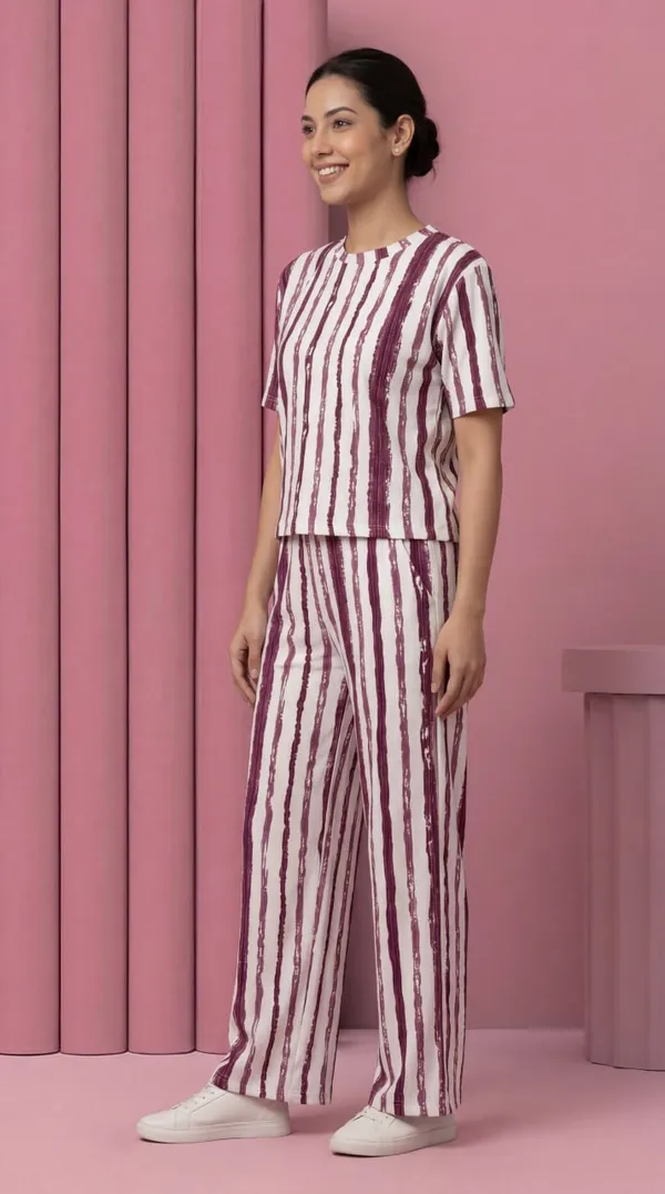 Pink__Digital_Printed_Corset_Top_|_Polyester_Lycra_Knitted_|_Round_Neck_Half_Sleeve_