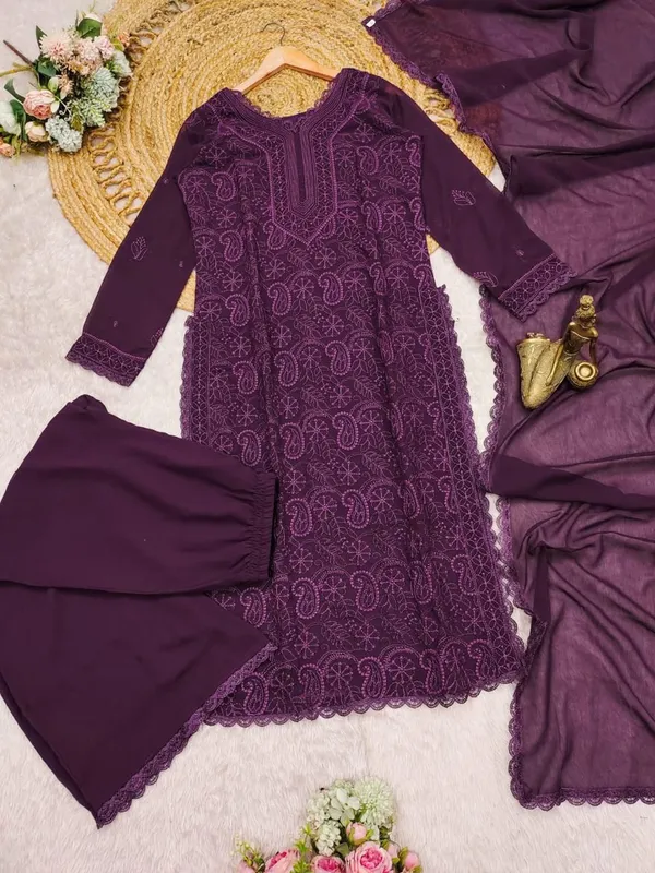 Purple_Fox_Georgette_Chikankari_Work_Three_Piece_Suits_