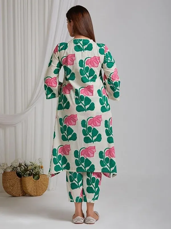 Floral_Printed_Cotton_Blend_Kurta_Pant_Set_For_Women