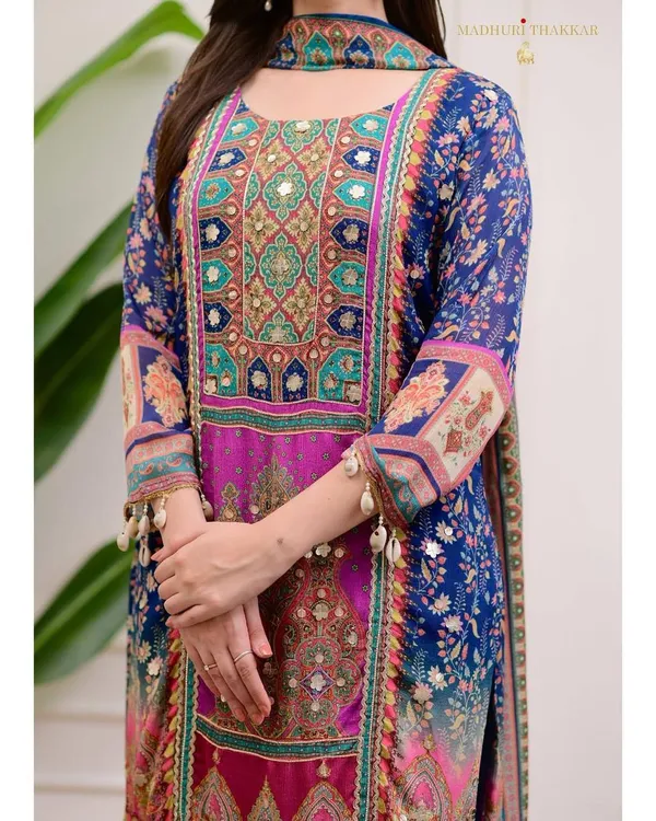 Regal_Stonework_Pink_&_Blue__Kurta_Set_with_Dupatta