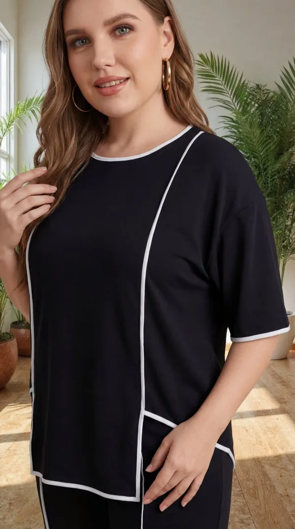 Black_Trendy_Co-Ord_Sets_|_Round_Neck_Half_Sleeve_Lycra_Knitted_|_Multi-Color_|_Office_&_Festive_Wear