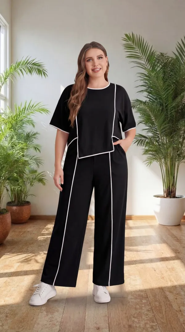Black_Trendy_Co-Ord_Sets_|_Round_Neck_Half_Sleeve_Lycra_Knitted_|_Multi-Color_|_Office_&_Festive_Wear