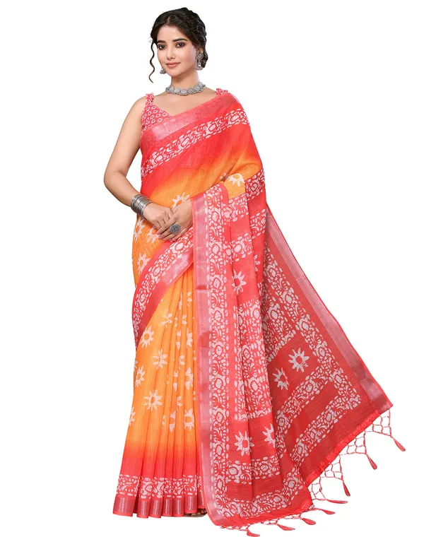 Vibrant_Orange_Bliss:_Digital_Printed_Cotton_Saree_with_Weaving_Border_and_Latkan
