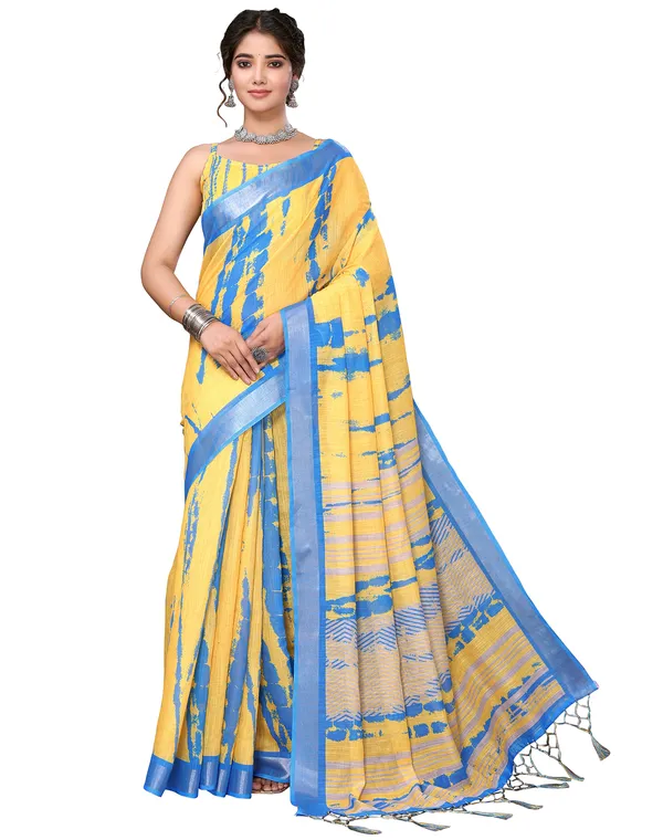 Vibrant_Yellow_and_Blue_Cotton_Digital_Printed_Saree_with_Weaving_Border